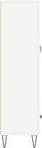 vidaXL - Hoge - kast - 69,5x31x115 - cm - bewerkt - hout - wit