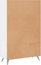 vidaXL - Hoge - kast - 69,5x31x115 - cm - bewerkt - hout - wit