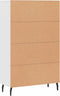 vidaXL - Hoge - kast - 69,5x31x115 - cm - bewerkt - hout - wit