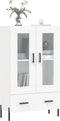 vidaXL - Hoge - kast - 69,5x31x115 - cm - bewerkt - hout - wit