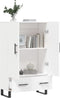 vidaXL - Hoge - kast - 69,5x31x115 - cm - bewerkt - hout - wit