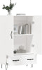 vidaXL - Hoge - kast - 69,5x31x115 - cm - bewerkt - hout - wit