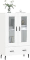 vidaXL - Hoge - kast - 69,5x31x115 - cm - bewerkt - hout - wit