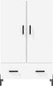 vidaXL - Hoge - kast - 69,5x31x115 - cm - bewerkt - hout - wit