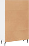 vidaXL - Hoge - kast - 69,5x31x115 - cm - bewerkt - hout - wit