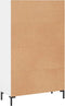 vidaXL - Hoge - kast - 69,5x31x115 - cm - bewerkt - hout - wit