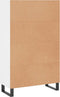 vidaXL - Hoge - kast - 69,5x31x115 - cm - bewerkt - hout - wit