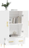 vidaXL - Hoge - kast - 69,5x31x115 - cm - bewerkt - hout - wit