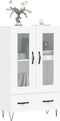 vidaXL - Hoge - kast - 69,5x31x115 - cm - bewerkt - hout - wit