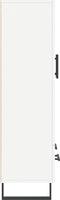 vidaXL - Hoge - kast - 69,5x31x115 - cm - bewerkt - hout - wit