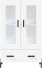 vidaXL - Hoge - kast - 69,5x31x115 - cm - bewerkt - hout - wit