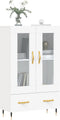 vidaXL - Hoge - kast - 69,5x31x115 - cm - bewerkt - hout - wit