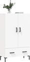 vidaXL - Hoge - kast - 69,5x31x115 - cm - bewerkt - hout - wit