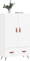 vidaXL - Hoge - kast - 69,5x31x115 - cm - bewerkt - hout - wit