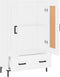 vidaXL - Hoge - kast - 69,5x31x115 - cm - bewerkt - hout - wit