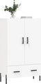 vidaXL - Hoge - kast - 69,5x31x115 - cm - bewerkt - hout - wit