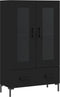 vidaXL - Hoge - kast - 69,5x31x115 - cm - bewerkt - hout - zwart
