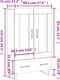 vidaXL - Hoge - kast - 69,5x31x115 - cm - bewerkt - hout - zwart