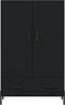 vidaXL - Hoge - kast - 69,5x31x115 - cm - bewerkt - hout - zwart