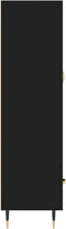 vidaXL - Hoge - kast - 69,5x31x115 - cm - bewerkt - hout - zwart