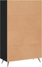 vidaXL - Hoge - kast - 69,5x31x115 - cm - bewerkt - hout - zwart