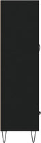 vidaXL - Hoge - kast - 69,5x31x115 - cm - bewerkt - hout - zwart
