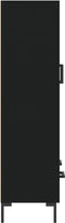 vidaXL - Hoge - kast - 69,5x31x115 - cm - bewerkt - hout - zwart