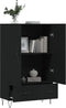 vidaXL - Hoge - kast - 69,5x31x115 - cm - bewerkt - hout - zwart