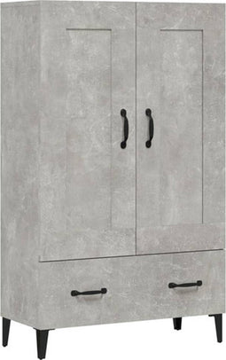 vidaXL - Hoge - kast - 70x31x115 - cm - bewerkt - hout - betongrijs