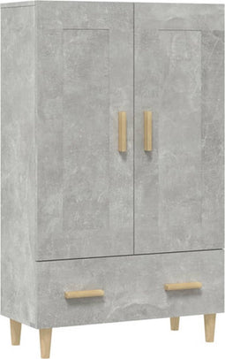 vidaXL - Hoge - kast - 70x31x115 - cm - bewerkt - hout - betongrijs