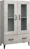 vidaXL - Hoge - kast - 70x31x115 - cm - bewerkt - hout - betongrijs