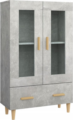 vidaXL - Hoge - kast - 70x31x115 - cm - bewerkt - hout - betongrijs