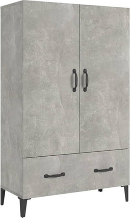 vidaXL - Hoge - kast - 70x31x115 - cm - bewerkt - hout - betongrijs