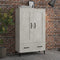 vidaXL - Hoge - kast - 70x31x115 - cm - bewerkt - hout - betongrijs