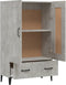 vidaXL - Hoge - kast - 70x31x115 - cm - bewerkt - hout - betongrijs