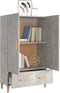vidaXL - Hoge - kast - 70x31x115 - cm - bewerkt - hout - betongrijs