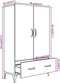 vidaXL - Hoge - kast - 70x31x115 - cm - bewerkt - hout - betongrijs