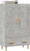 vidaXL - Hoge - kast - 70x31x115 - cm - bewerkt - hout - betongrijs