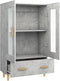 vidaXL - Hoge - kast - 70x31x115 - cm - bewerkt - hout - betongrijs