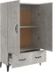 vidaXL - Hoge - kast - 70x31x115 - cm - bewerkt - hout - betongrijs
