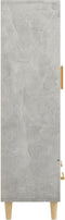 vidaXL - Hoge - kast - 70x31x115 - cm - bewerkt - hout - betongrijs
