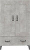 vidaXL - Hoge - kast - 70x31x115 - cm - bewerkt - hout - betongrijs