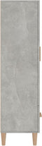 vidaXL - Hoge - kast - 70x31x115 - cm - bewerkt - hout - betongrijs