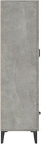 vidaXL - Hoge - kast - 70x31x115 - cm - bewerkt - hout - betongrijs
