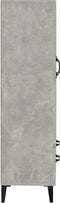 vidaXL - Hoge - kast - 70x31x115 - cm - bewerkt - hout - betongrijs