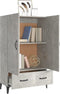 vidaXL - Hoge - kast - 70x31x115 - cm - bewerkt - hout - betongrijs