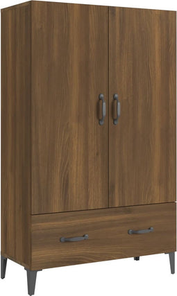vidaXL - Hoge - kast - 70x31x115 - cm - bewerkt - hout - bruin - eikenkleur