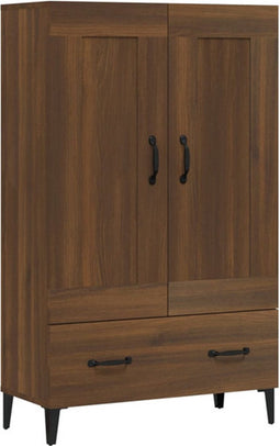 vidaXL - Hoge - kast - 70x31x115 - cm - bewerkt - hout - bruin - eikenkleur