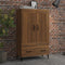 vidaXL - Hoge - kast - 70x31x115 - cm - bewerkt - hout - bruin - eikenkleur