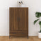 vidaXL - Hoge - kast - 70x31x115 - cm - bewerkt - hout - bruin - eikenkleur